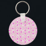 Cute abstract pinky dots patterns keychain<br><div class="desc">Cute abstract pinky dots patterns</div>