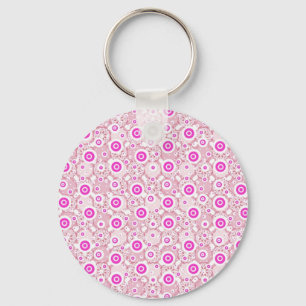 Cute abstract pinky dots patterns keychain