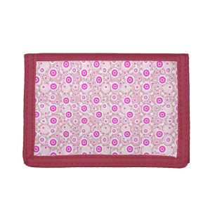 Cute abstract pinky dots patterns tri-fold wallet