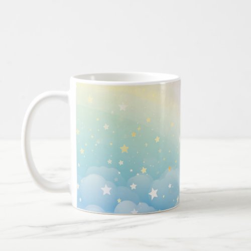 Cute Abstract Rainbow Star Colors Coffee Mug