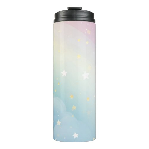 Cute Abstract Rainbow Star Colors  Thermal Tumbler