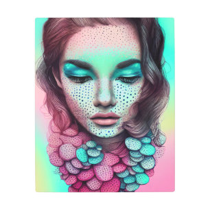 Cute Abstract Retro Whimsical Boho Pop Art Woman