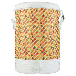 Cute abstract triangles pattern beverage cooler