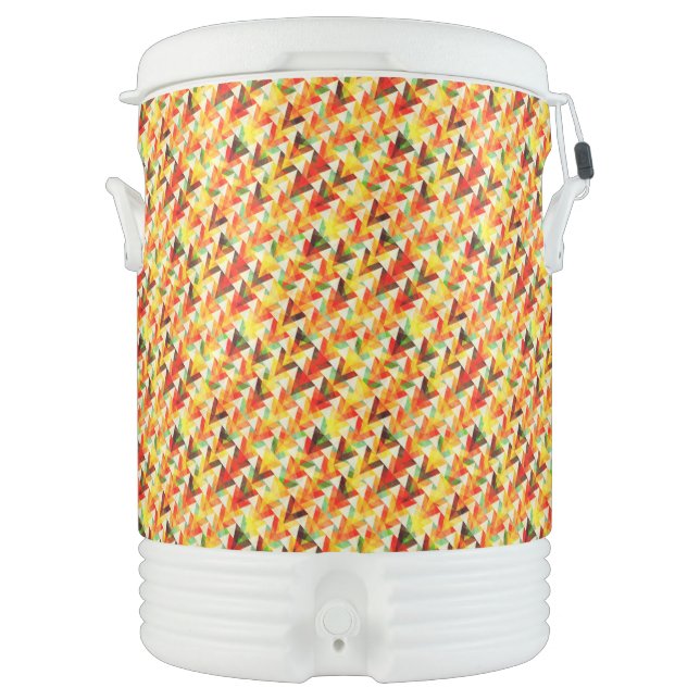 Cute abstract triangles pattern beverage cooler (Front)