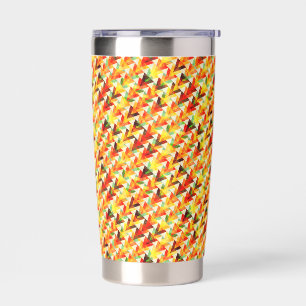 Cute abstract triangles pattern insulated tumbler