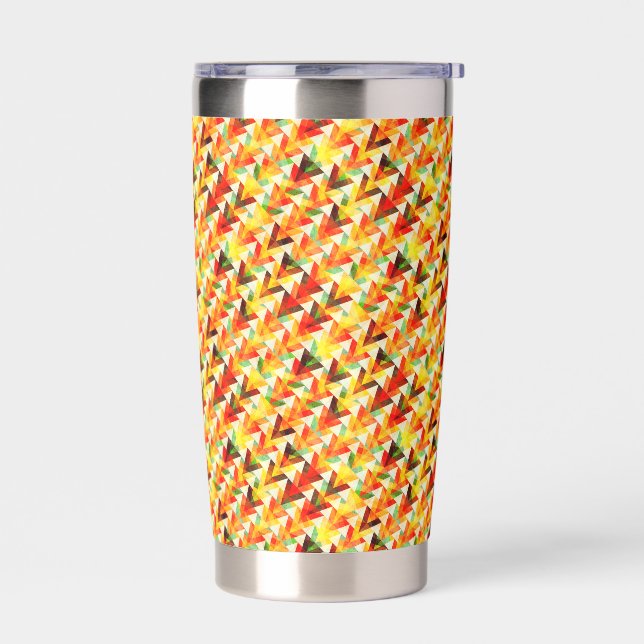 Cute abstract triangles pattern insulated tumbler (Left)