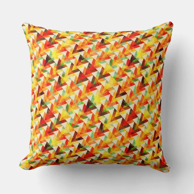 Cute abstract triangles pattern throw pillow (Front)