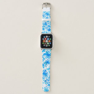 Cute abstract watercolor floral chintz seamless pa apple watch band