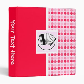 Cute Accordion 3 Ring Binder by MusicPlanet at Zazzle