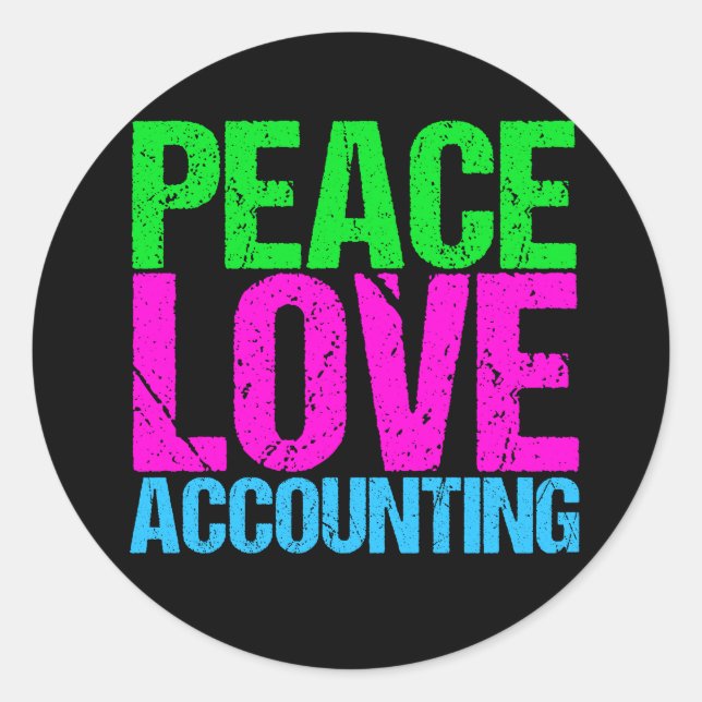 Cute Accountant Classic Round Sticker (Front)