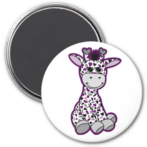 Cute Ace Pride Giraffe Magnet