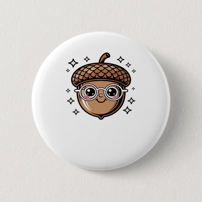cute acorn Classic T-Shirt Button (Front)