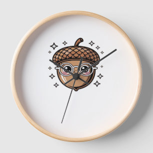 cute acorn Classic T-Shirt Clock