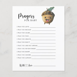 Cute acorn - Party game prayers for baby