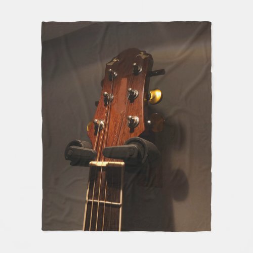 Cute Acoustic Guitar Fleece Blanket