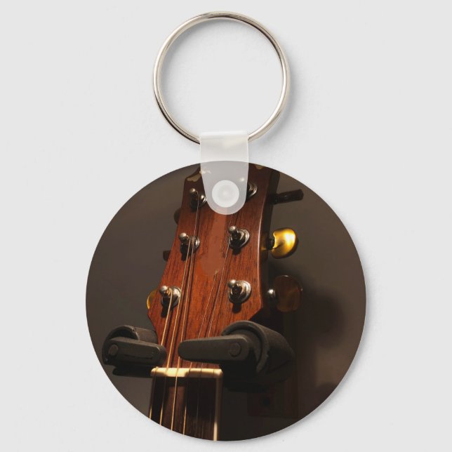 Cute Acoustic Guitar Keychain (Front)