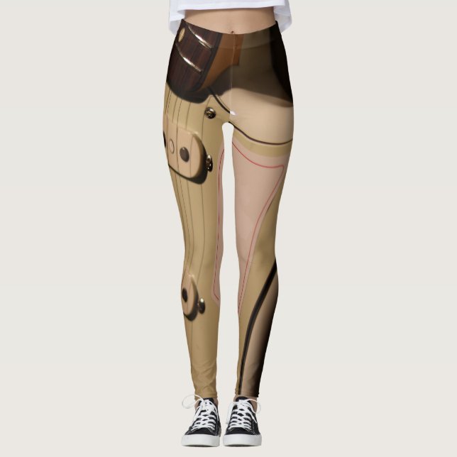 Cute Acoustic Guitar Leggings (Front)