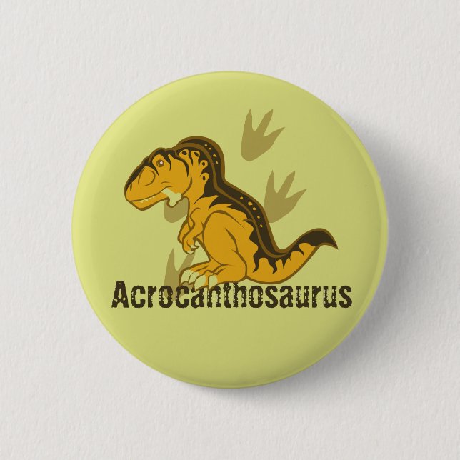 Cute Acrocanthosaurus Button (Front)
