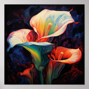 Cute Acryllic Calla lily Poster