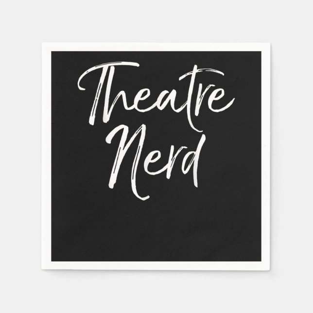 Cute Acting Acter Lover Actor Actress Nerd Napkins (Front)