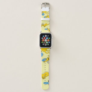Cute activity dogs vintage seamless pattern. Doodl Apple Watch Band