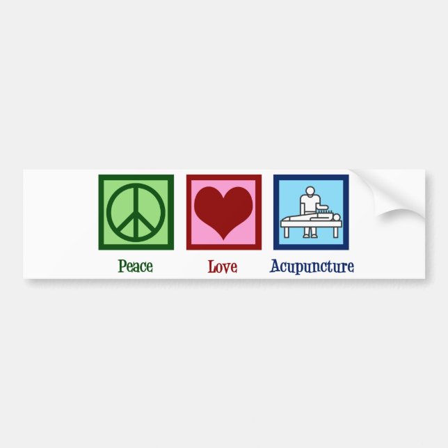 Cute Acupuncture Bumper Sticker (Front)
