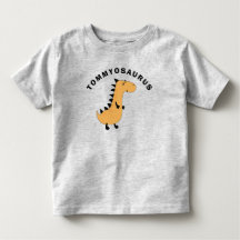 Cute Add Childs Name Dinosaur Gift Toddler T-shirt