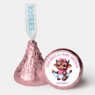 Cute add name Baby shower cow girls Hershey®'s Kisses®