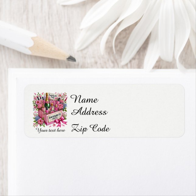 Cute add name Bachelorette party  Label (Insitu)