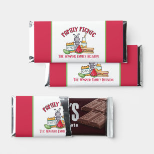 cute add personalization Family Reunion ant Hershey Bar Favors