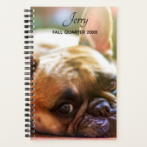 Cute Add YOUR Photos Name French Bulldog Notebook