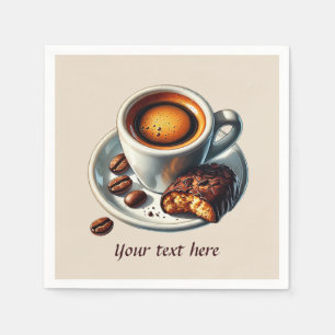 Cute add your text coffee napkins