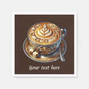 Cute add your text coffee napkins
