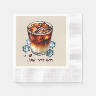 Cute add your text coffee napkins