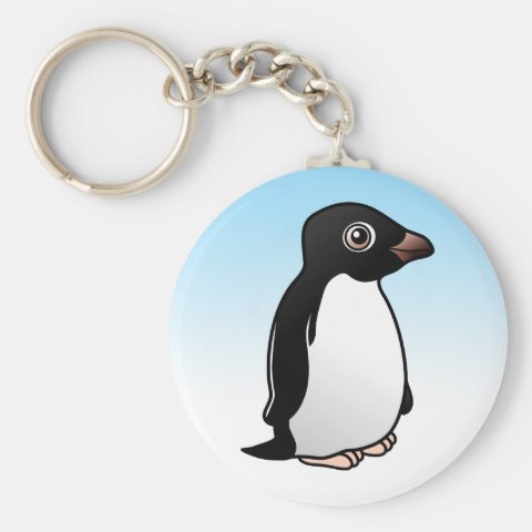 Adelie Penguin Basic Button Keychain | Cute Bird Gifts