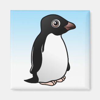 Adelie Penguin Square Magnet