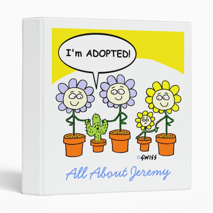 Cute Adoption Cartoon Scrapbook Baby Album Binder Zazzle