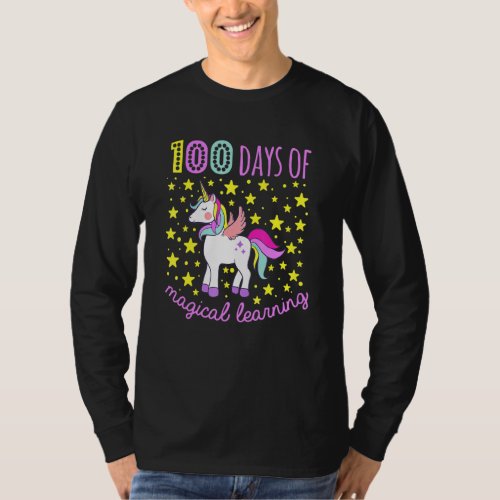 Cute Adorable 100 Days Of Magical Learning School  T_Shirt