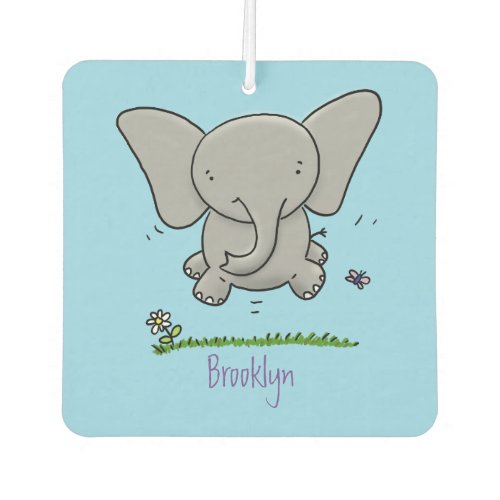 Cute adorable baby elephant cartoon illustration  air freshener