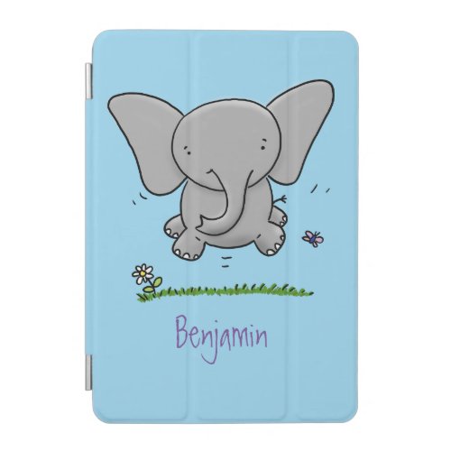 Cute adorable baby elephant cartoon illustration iPad mini cover