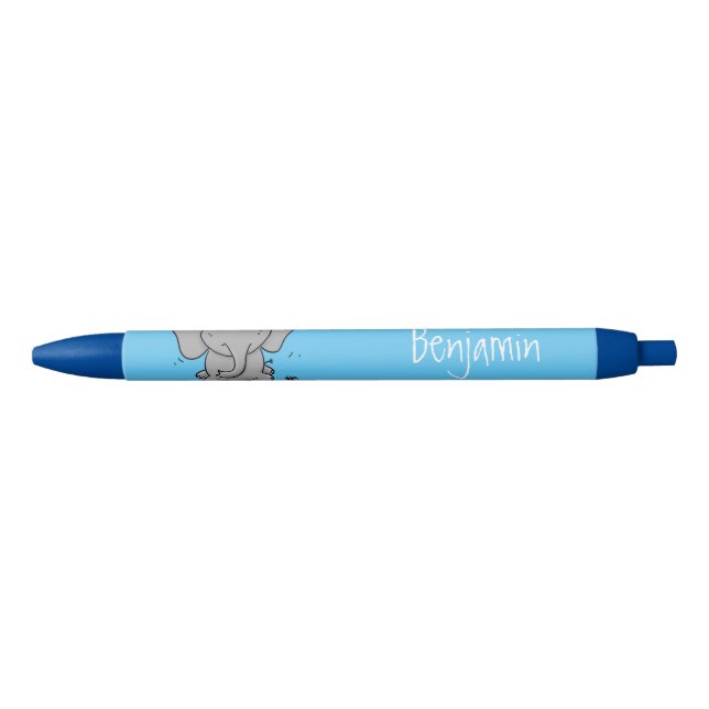 Cute adorable baby elephant cartoon illustration pen (Front)