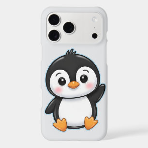 Cute Adorable Baby Penguin Waving Art iPhone 17 Pro Max Case