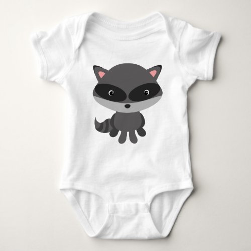 Cute adorable baby raccoon baby bodysuit