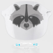 Cute Adorable Black Gray Raccoon Animal Safety Face Shield (Front w/Glasses)