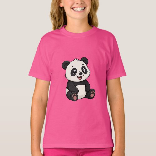 Cute Adorable Cartoon Panda Bear Baby T-Shirt