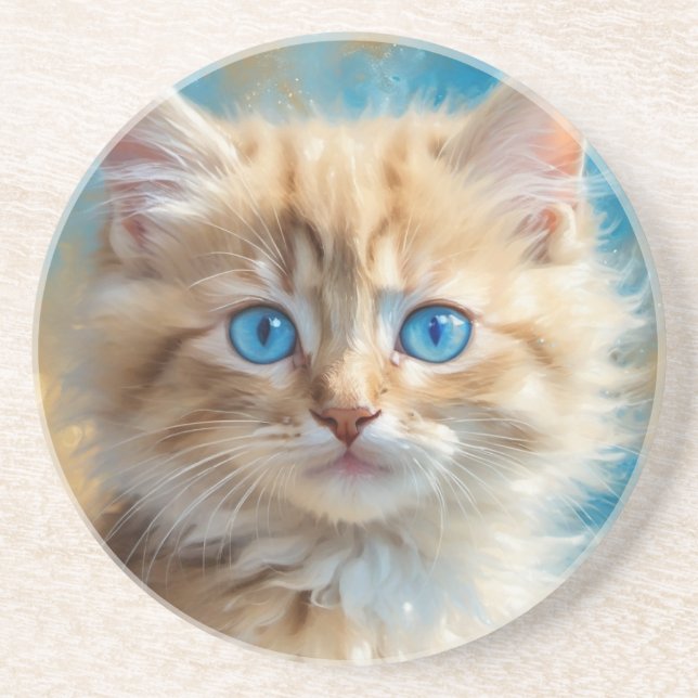 Cute Adorable Cat-37823 Coaster (Front)