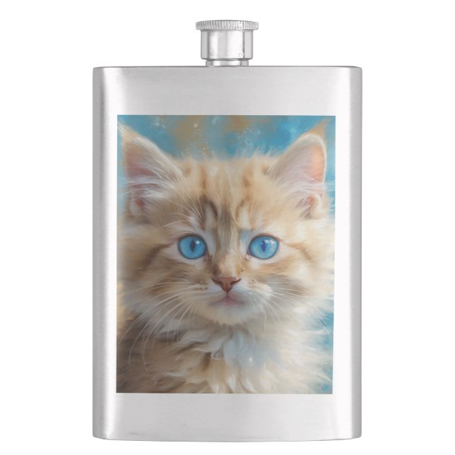 Cute Adorable Cat-37823 Flask (Front)