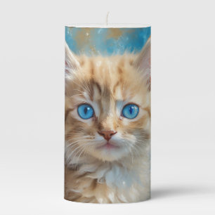 Cute Adorable Cat-37823 Pillar Candle