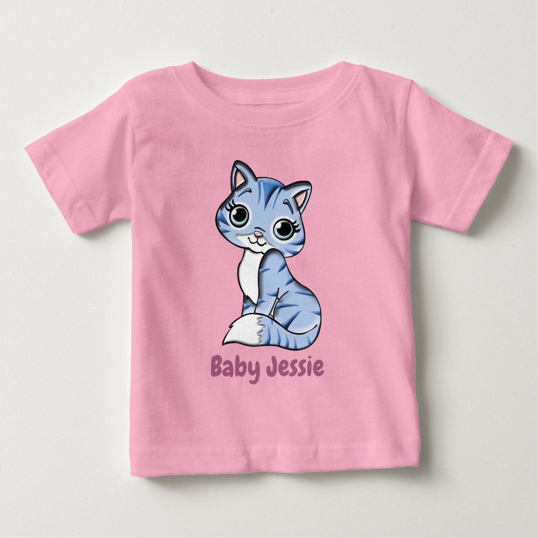 Cute Adorable Cat and Seal Cub Graphic Baby T-Shirt | Zazzle