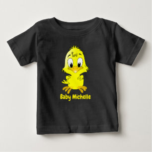 Cute Adorable Chick and Panda Graphic Baby T-Shirt
